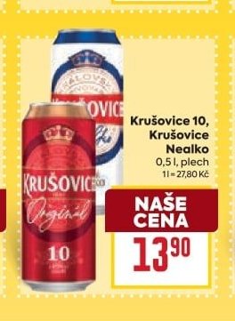 Krušovice 10, Krušovice Nealko 0,5 l
