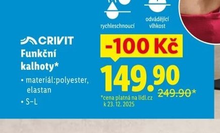 Crivit Funkční kalhoty - Lidl akcniletaky.com