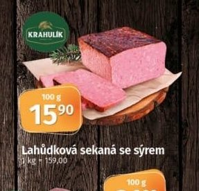 Lahůdková sekaná se sýrem