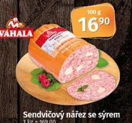 Sendvičový nářez se sýrem