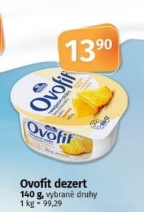 Dezert tvarohový Ovofit Milko