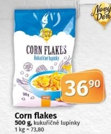 Lupínky kukuřičné Corn Flakes Nový den