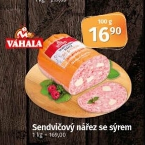 Nářez sendvičový se sýrem Váhala