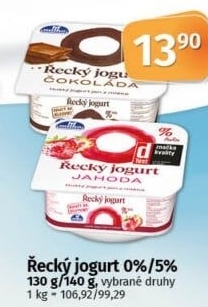 Ochucený jogurt řecký 0% Milko