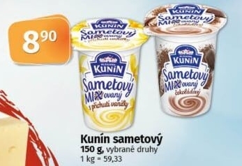 Ochucený jogurt sametový Mlékárna Kunín