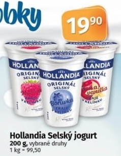 Ochucený jogurt selský Hollandia