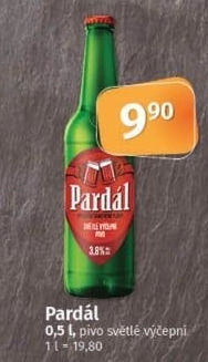 Pivo světlé výčepní 10° Pardál