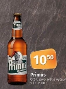 Pivo světlé výčepní 10° Primus
