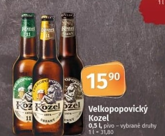 Pivo Velkopopovický Kozel