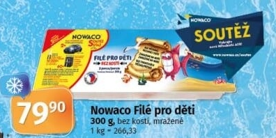 Rybí filé pro děti bez kosti mražené Nowaco