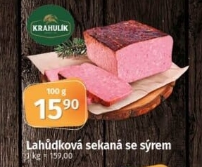 Sekaná lahůdková se sýrem Krahulík