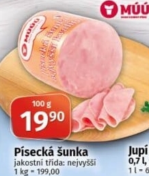 Šunka písecká nejvyšší kvality Maso uzeniny Písek