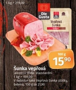 Šunka vepřová standard Dle Gusta