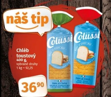 Toustový chléb Colussi