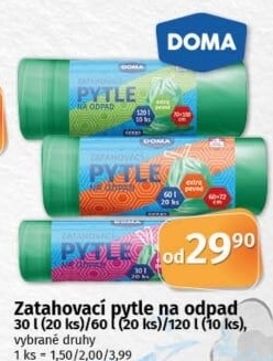 Zatahovací pytle na odpadky Doma
