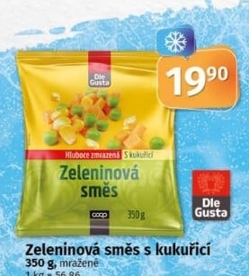 Zeleninová směs s kukuřicí mražená Dle Gusta