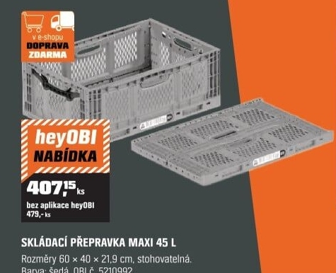 Boxskládací maxišedá 45 l