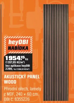 Panel akustickýořech pří.plsť černá