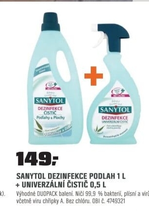 SANYTOLdezinf.podlaha+sprejeukalyptus