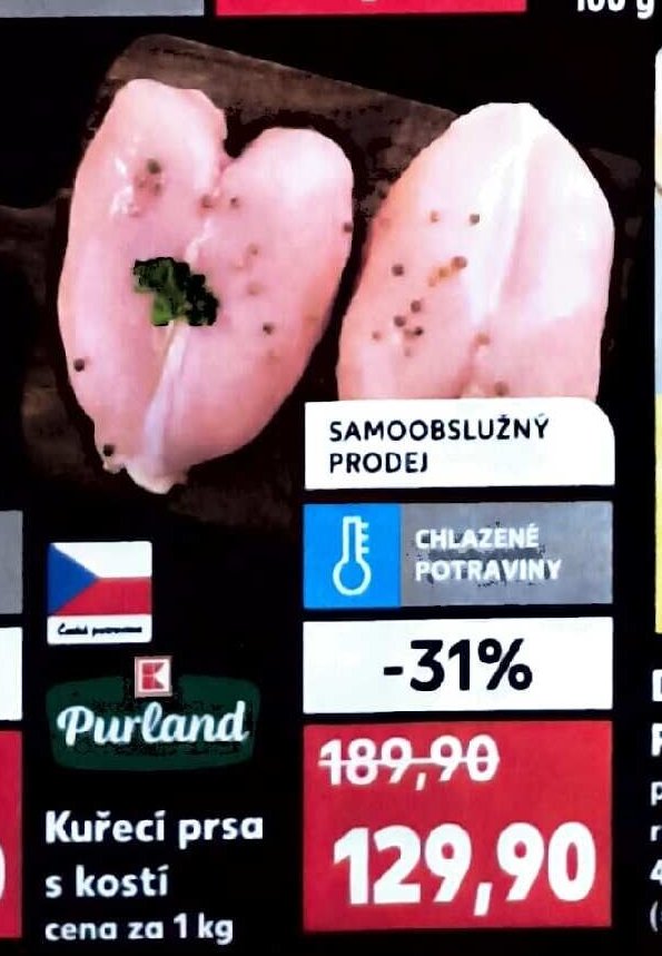 Purland Kuřecí prsa s kostí