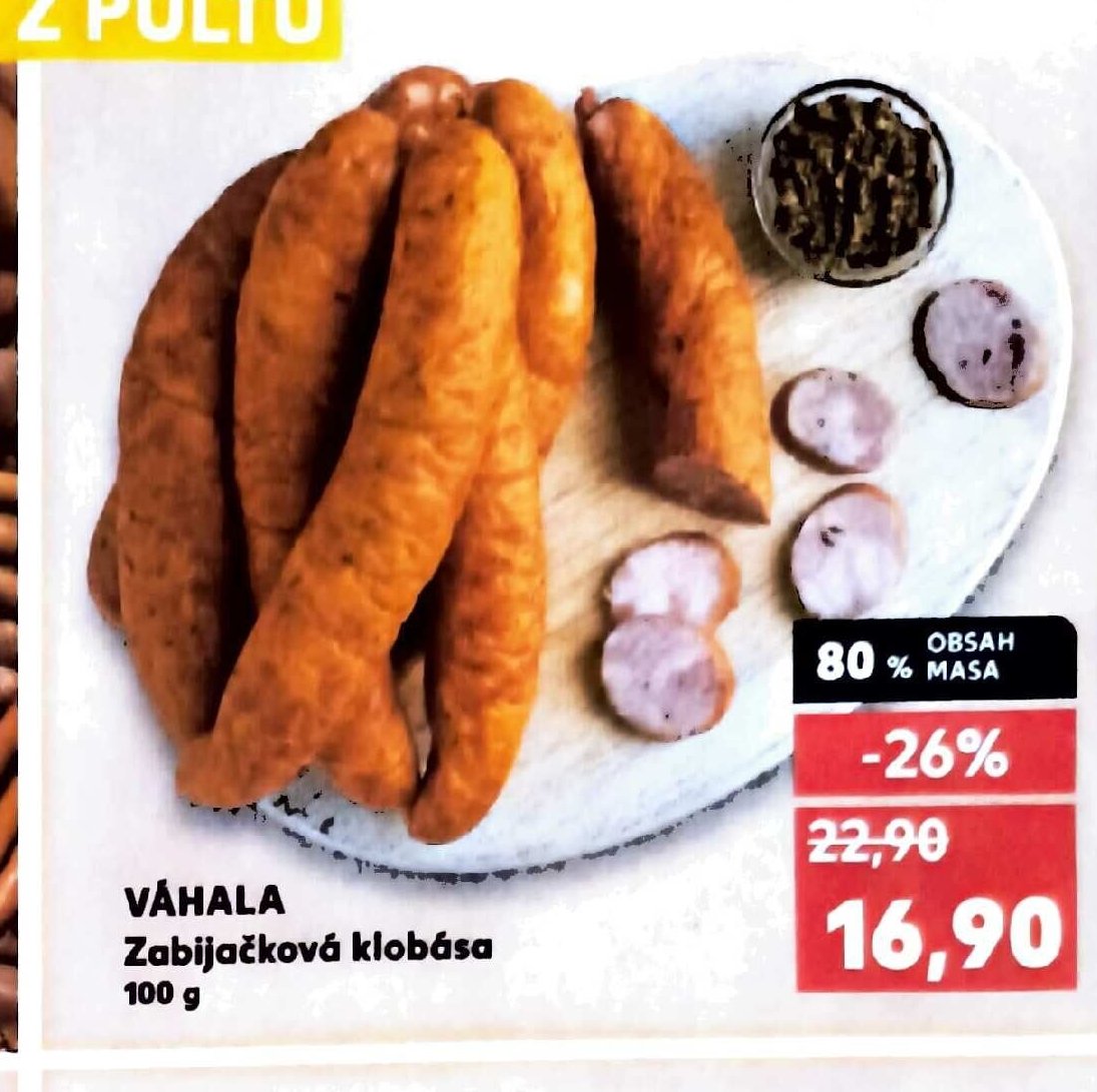 Vahala Zabijačková klobása