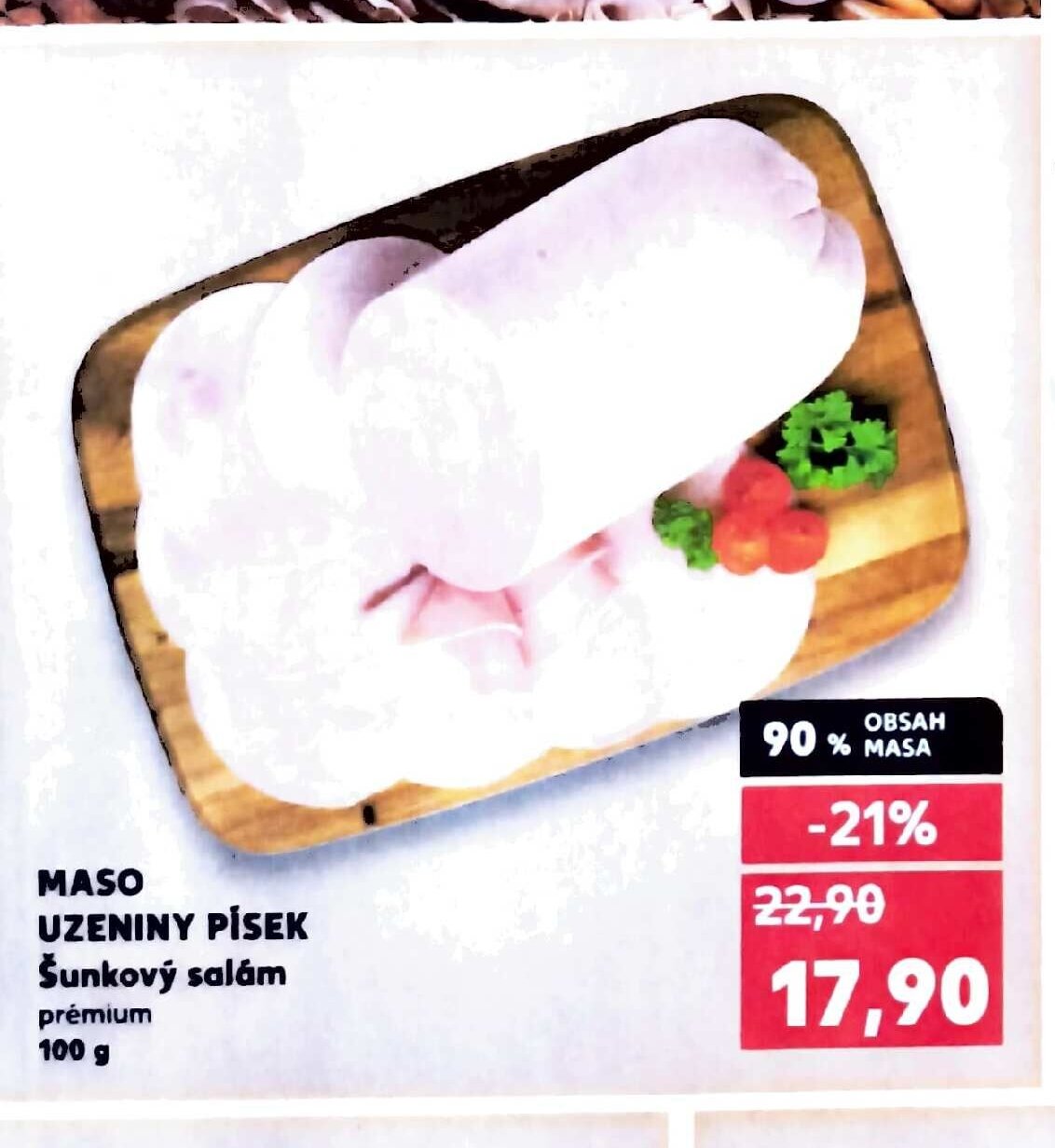 Maso Uzeniny Písek Šunkový salám prémium