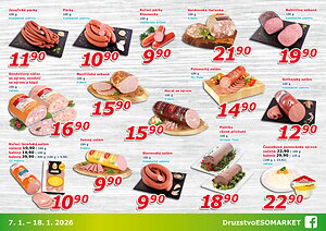 akční leták ESO MARKET 7.1.2026-18.1.2026