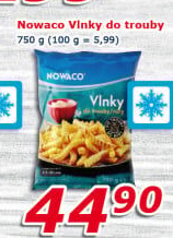 Hranolky vlnky mražené Nowaco