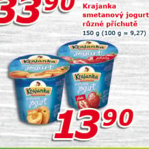 Jogurt smetanový ochucený Krajanka