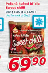Kuřecí křídla pečená mražená Sweet chilli Vodňanské kuře