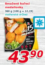 Medailonky kuřecí smažené mražené Vodňanské kuře