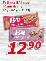 Müsli energetická tyčinka Ba! Bakalland