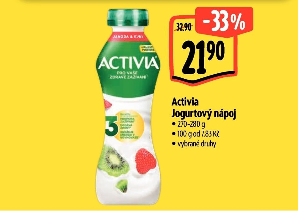 Jogurtový nápoj Activia Danone