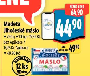 Máslo Jihočeské Madeta