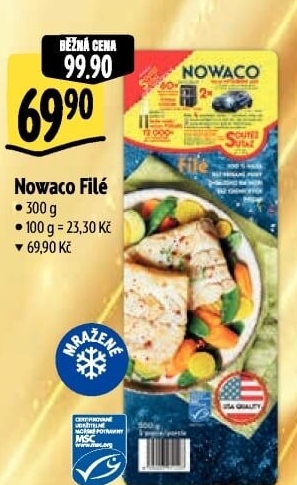 Rybí filé mražené Nowaco