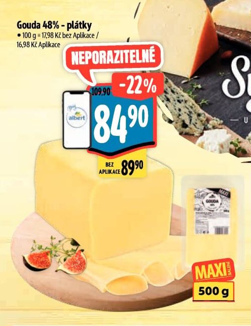 Gouda 48% - plátky