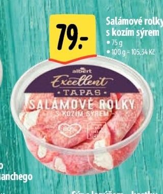 Salámové rolky s kozím sýrem