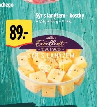 Sýr s lanýžem - kostky