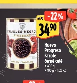 Nuevo Progreso Fazole černé celé