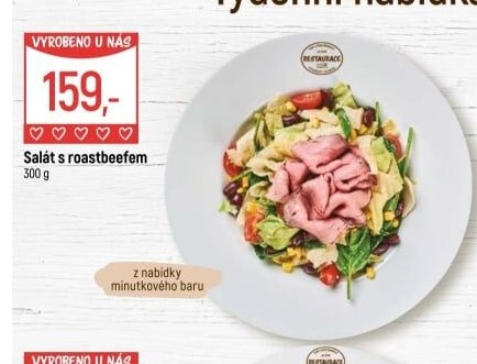 Salát s roastbeefem