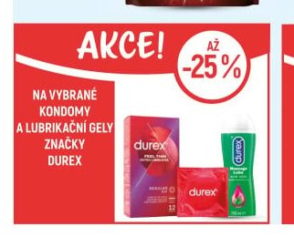 Na vybrané kondomy a lubrikační gely značky Durex