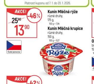 Kunín Mléčná rýže, Kunín Mléčná krupice