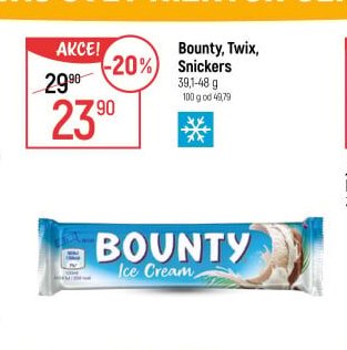 Bounty, Twix, Snickers