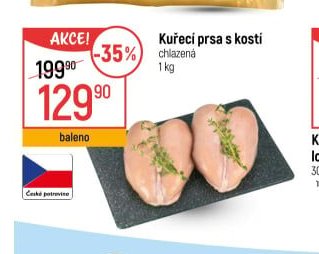 Kuřecí prsa s kostí