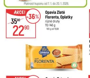 Opavia Zlaté Florenta, Oplatky