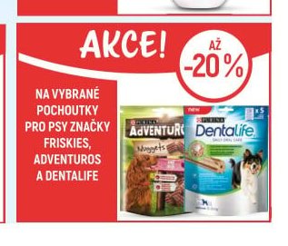 Na vybrané pochoutky pro psy značky Friskies, Adventuros a Dentalife - Globus akcniletaky.com