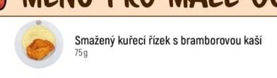 Smažený kuřecí řízek s bramborovou kaší