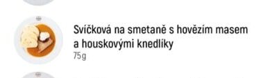Svíčková na smetaně s hovězím masem a houskovými knedlíky