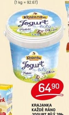 KRAJANKA KAŽDÉ RÁNO JOGURT BÍLÝ 3% 1 kg