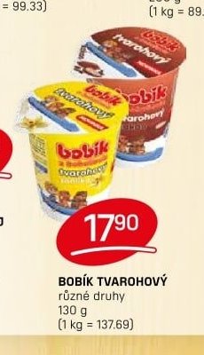 BOBÍK TVAROHOVÝ různé druhy 130 g